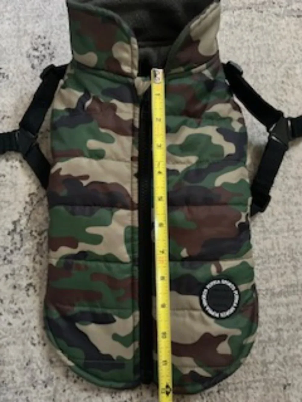 🧡3/$15 Puppia Dog Camo Winter Vest Built In Harness L